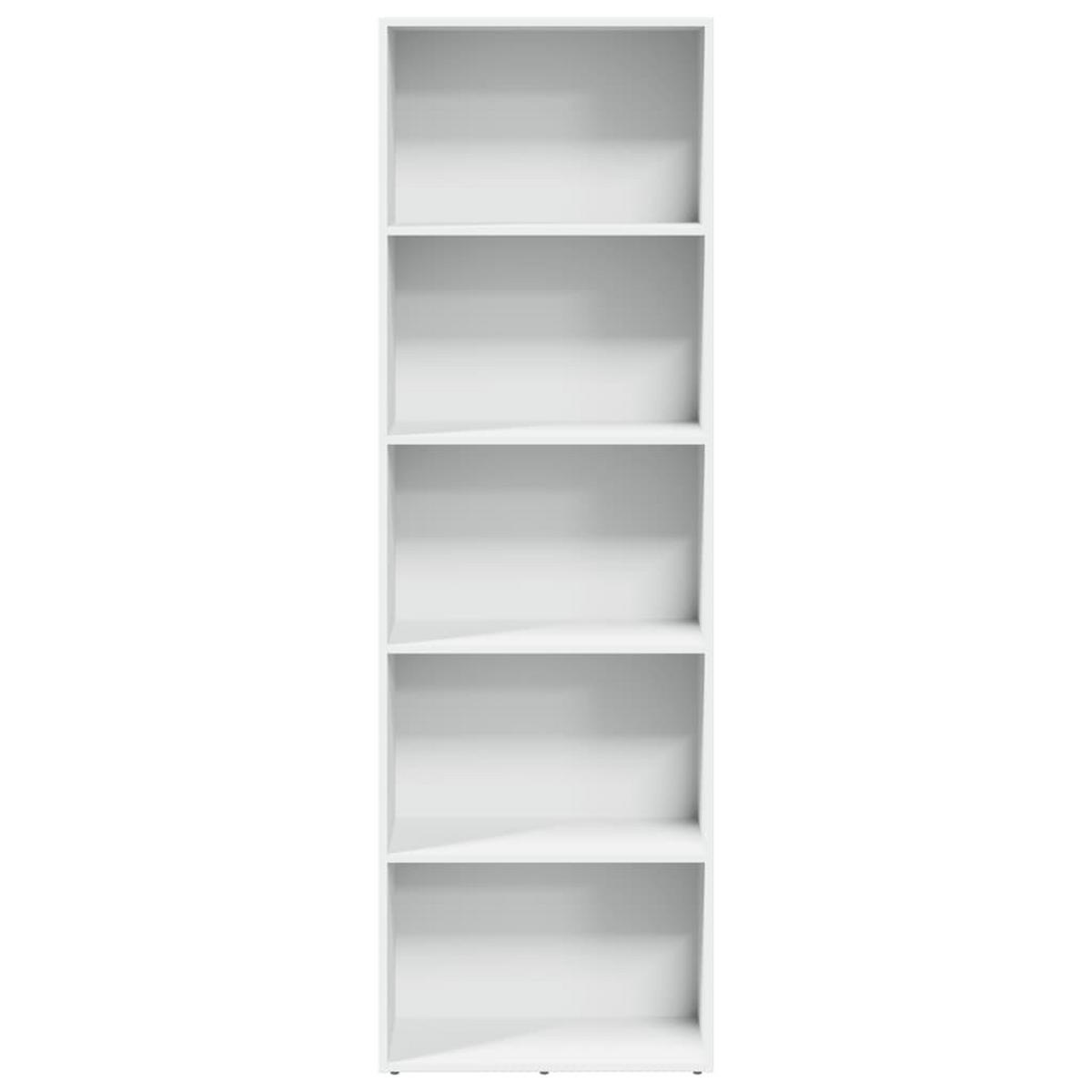 BÜCHERREGAL Weiss 60/30/189 Cm Holzwerkstoff - Weiß, Holzwerkstoff (30/189/60cm) - vidaXL