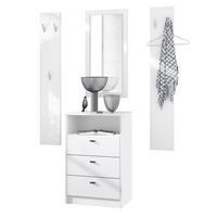 GARDEROBE Pino Weiß matt - Weiß, Holzwerkstoff (135/190/36cm) - Vladon