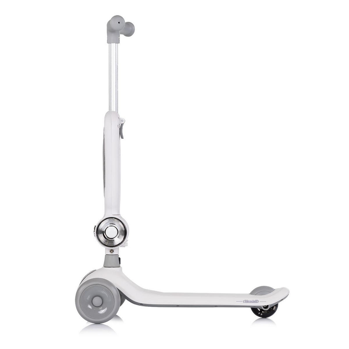 KINDERROLLER Bloomi 2 in 1 grau Laufrad Sitz PU-Räder Lichteffekte Bremse - Grau, Metall (46/28/77cm) - Chipolino