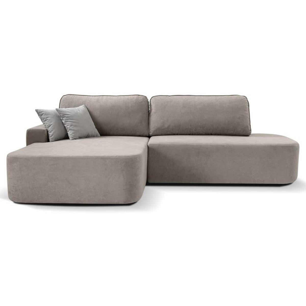 ECKSCHLAFSOFA Gavi cappuccino velours links - Cappuccino, Textil (269/171cm) - Beautysofa