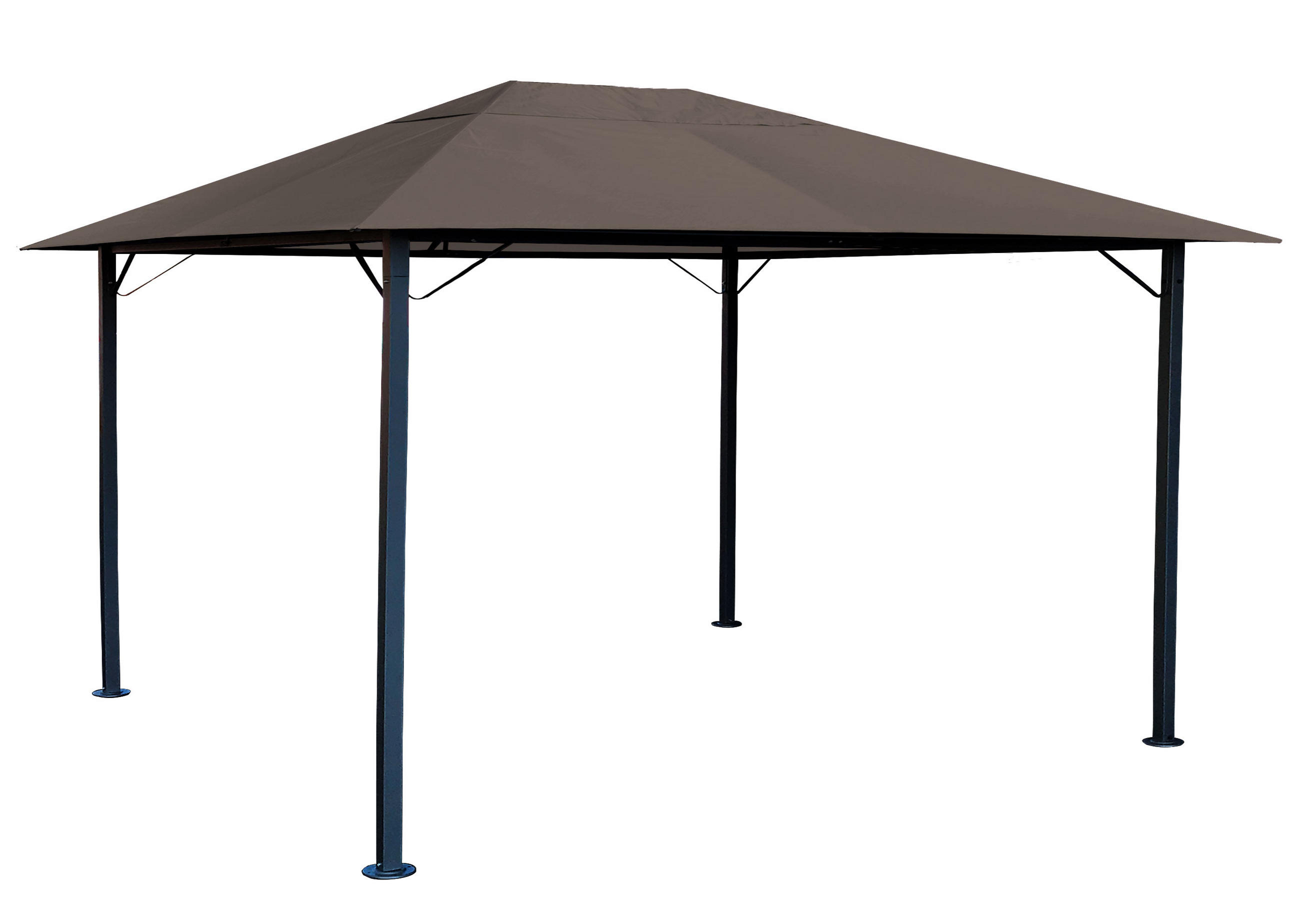 PAVILLON Nizza 3x4m Taupe - Taupe, Metall (300/263/400cm) - QUICK STAR