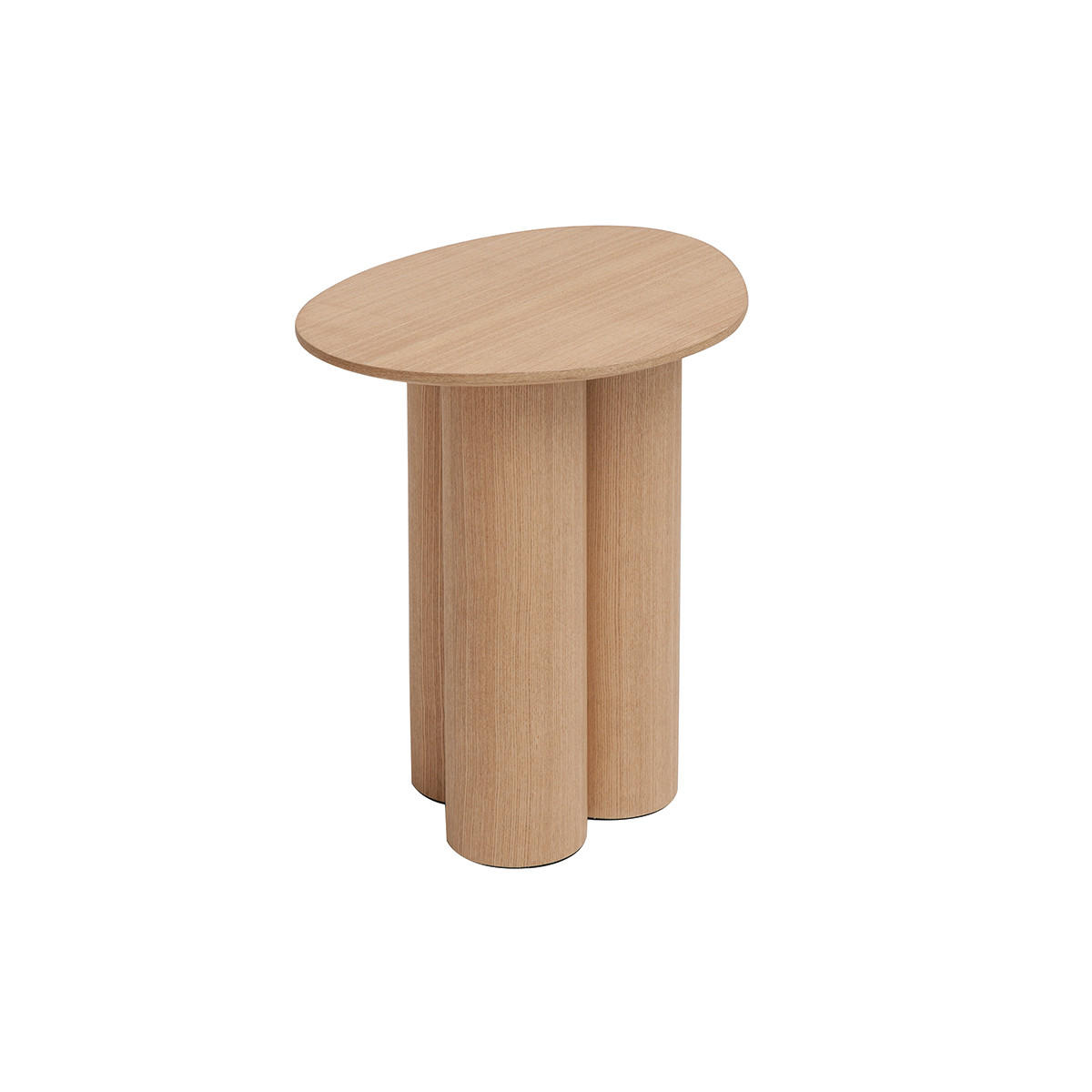 BEISTELLTISCH Helles Holz HOLLEN - Grün, Holz (44.5/35.5/48.5cm) - Miliboo