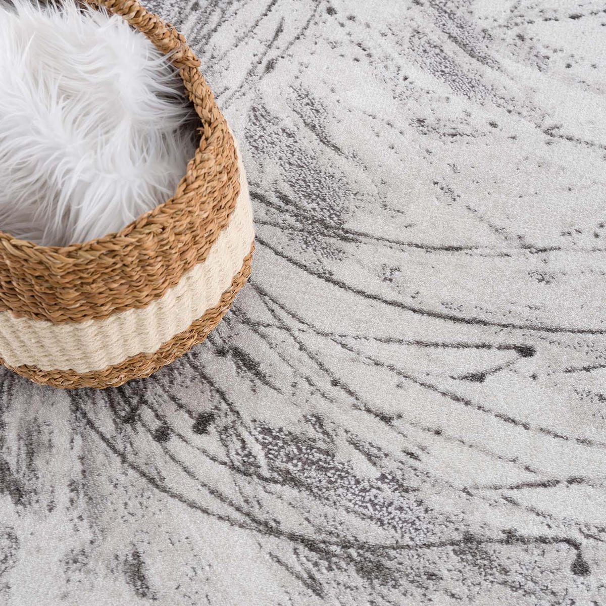 KURZFLOR-TEPPICH Chic 199 Grau/ Golden 80x300 cm - Grau, Textil (80/300cm) - carpet city