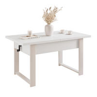 COUCHTISCH TIVOR Multifunktionalität 3-in-1 - Kaschmir/Weiß, Holzwerkstoff/Metall (67/120/63.5cm) - Idohome