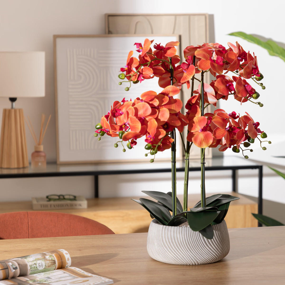KÜNSTLICHE ORCHIDEE Sanae 65 cm - Multicolor, Kunststoff (65cm) - Atmosphera Createur d´interieur