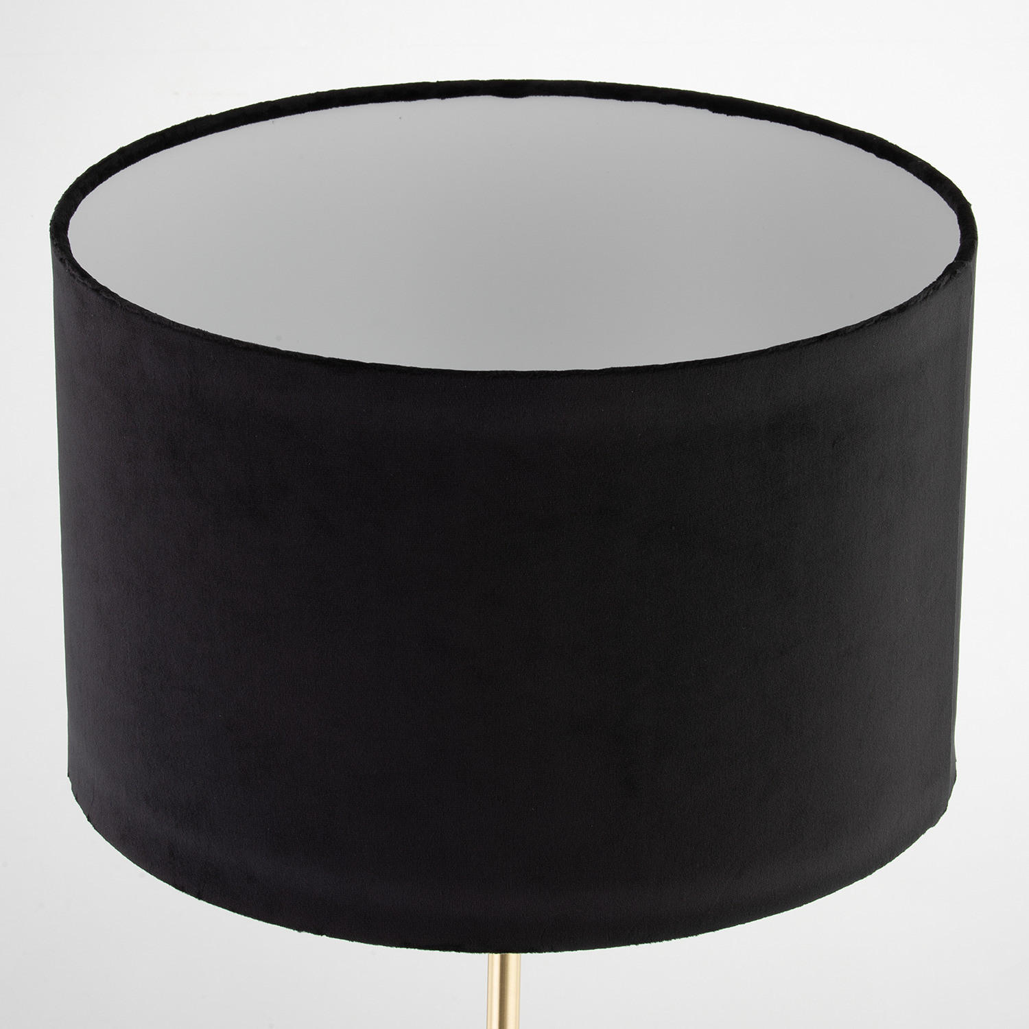 STEHLEUCHTE - Samt/Metall, 1-flammig - Schwarz, Metall (40/40/150cm) - home24