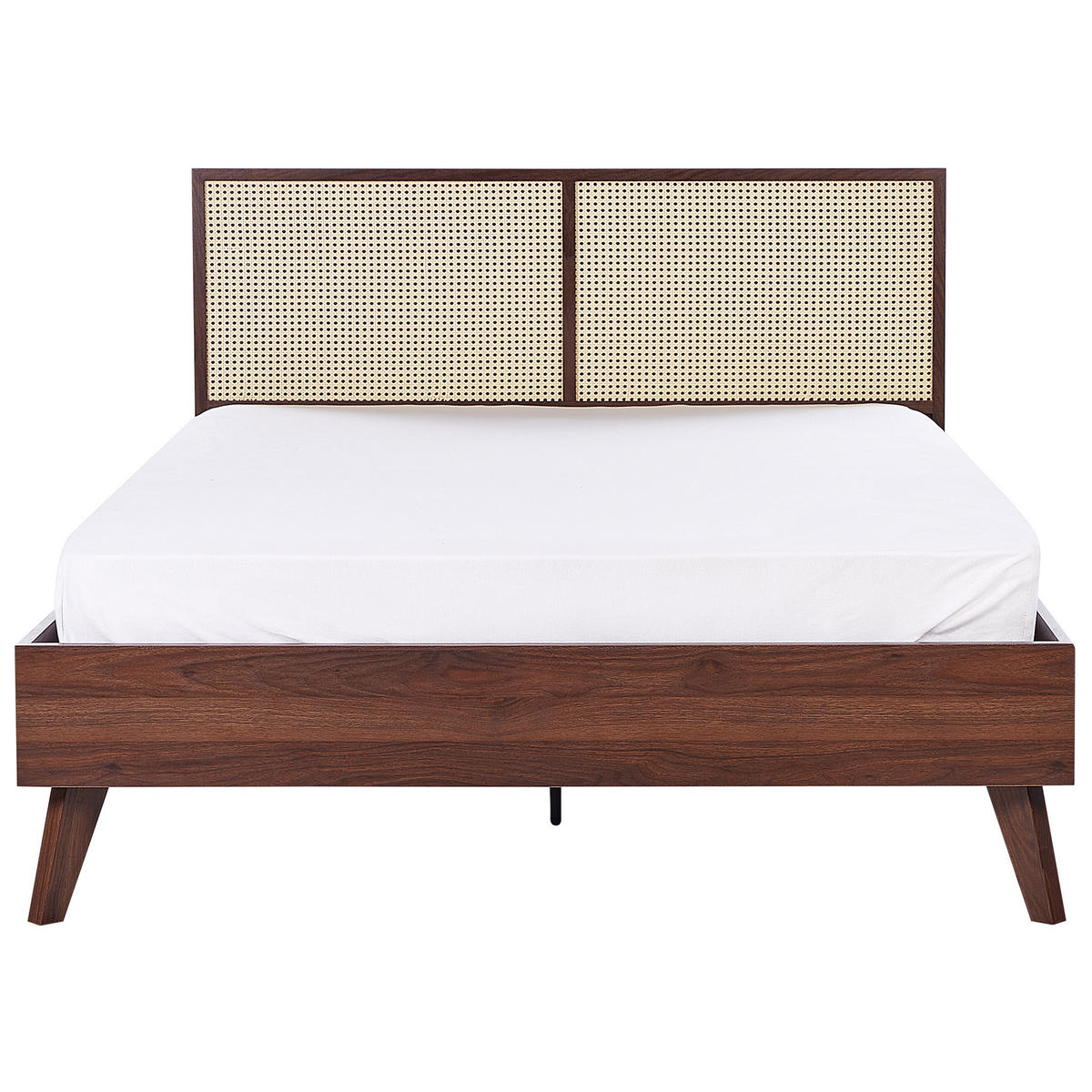 BETT mit Lattenrost 140/200 cm Braun Monpazier - Braun/Naturfarben, Holzwerkstoff (140/200cm) - Beliani
