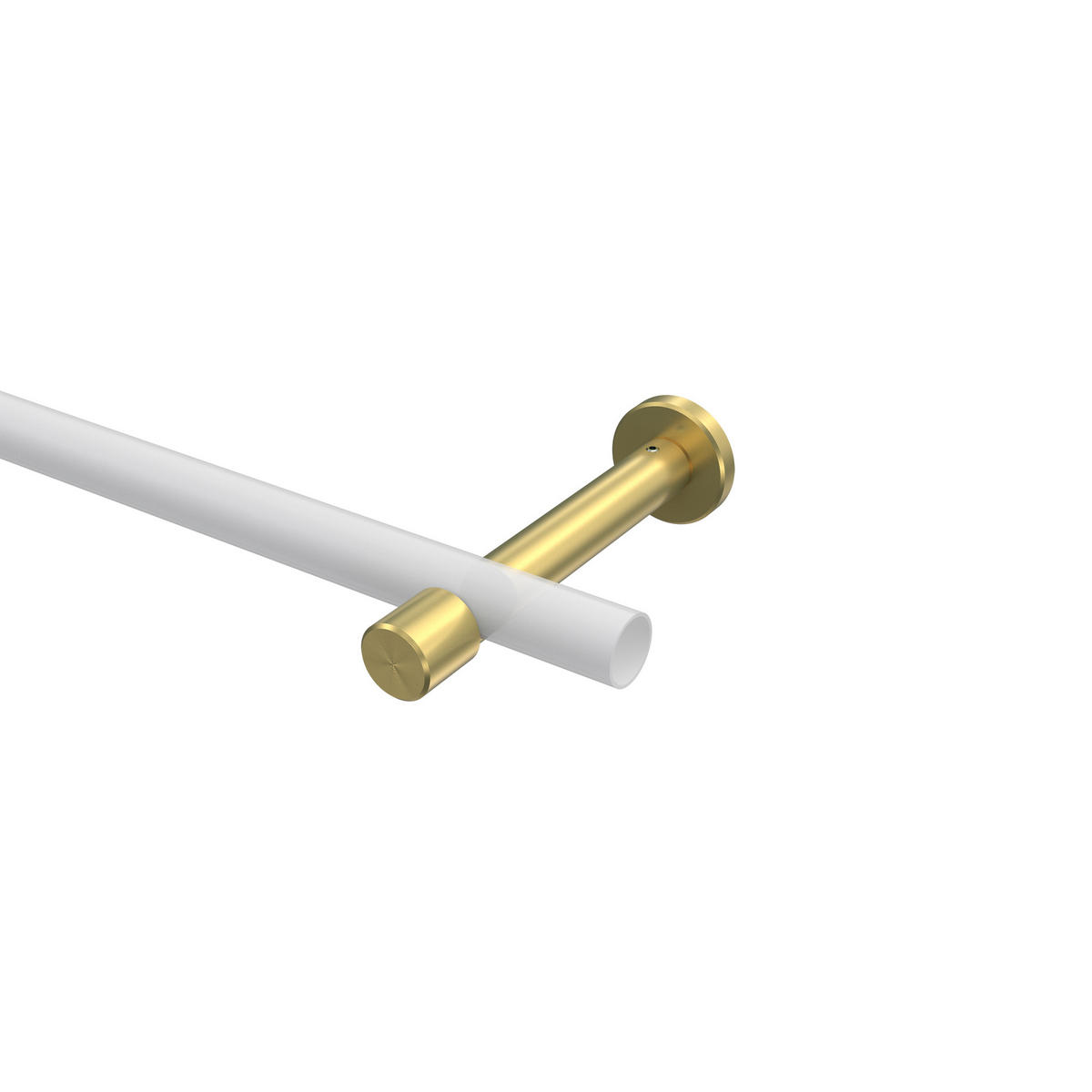 TRÄGER FÜR GARDINENSTANGEN 20 mm Ø, Prestige 1-läufig, Messing-Optik - Messingfarben, Metall (13.7/4/4cm) - INTERDECO