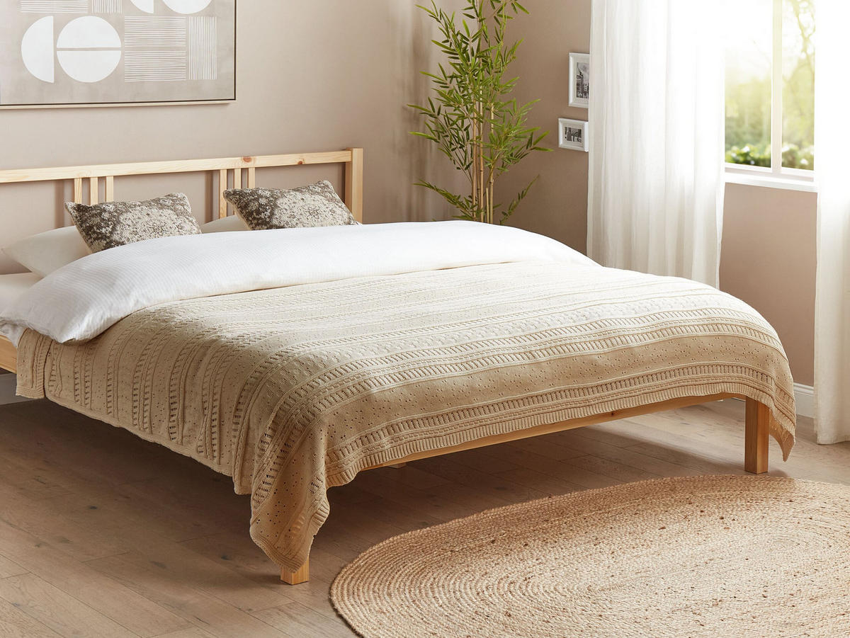 DECKE Beige 150 x 200 cm Daulet - Beige, Textil (150/200cm) - Beliani