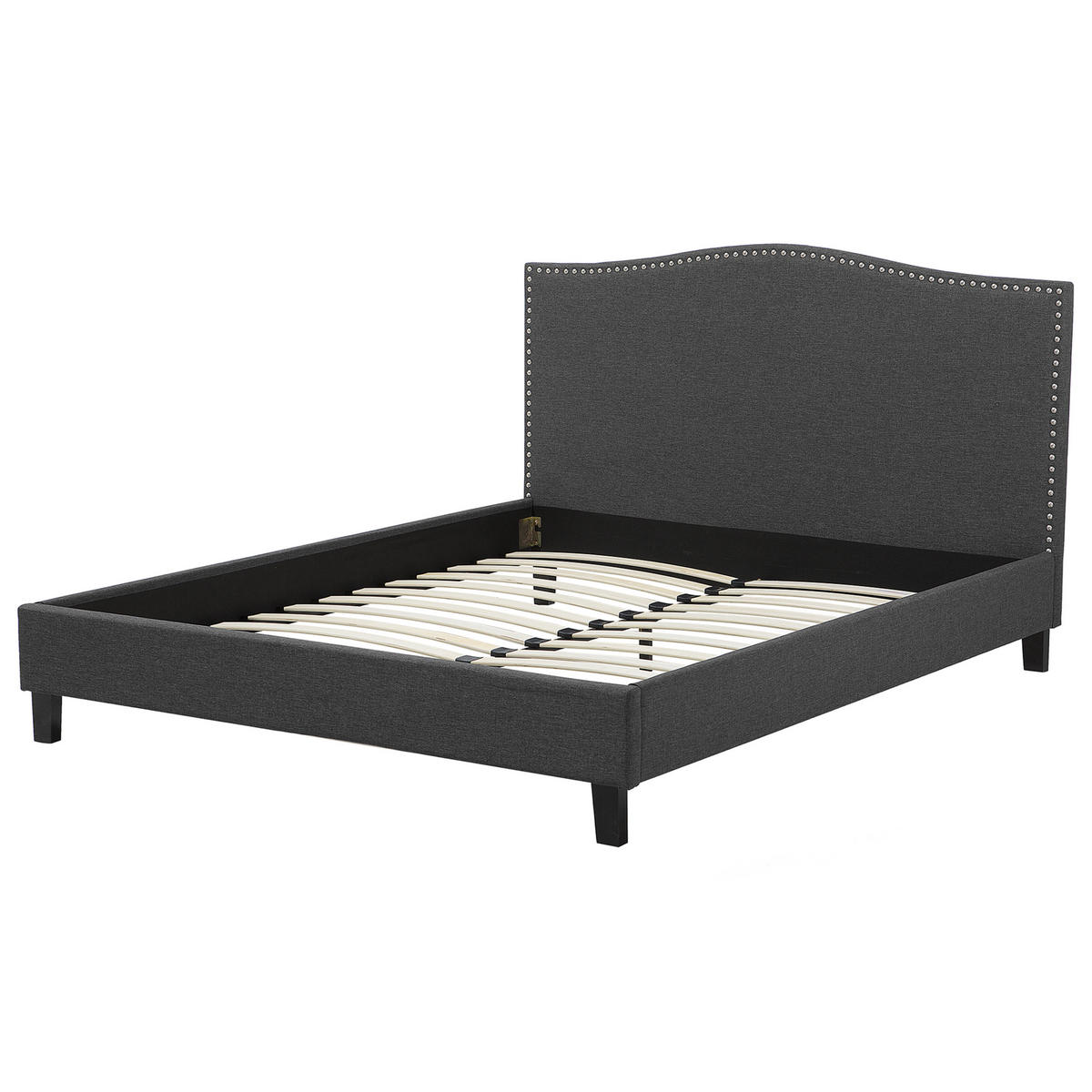 POLSTERBETT 180/200cm Dunkelgrau Montpellier - Dunkelgrau, Textil (180/200cm) - Beliani