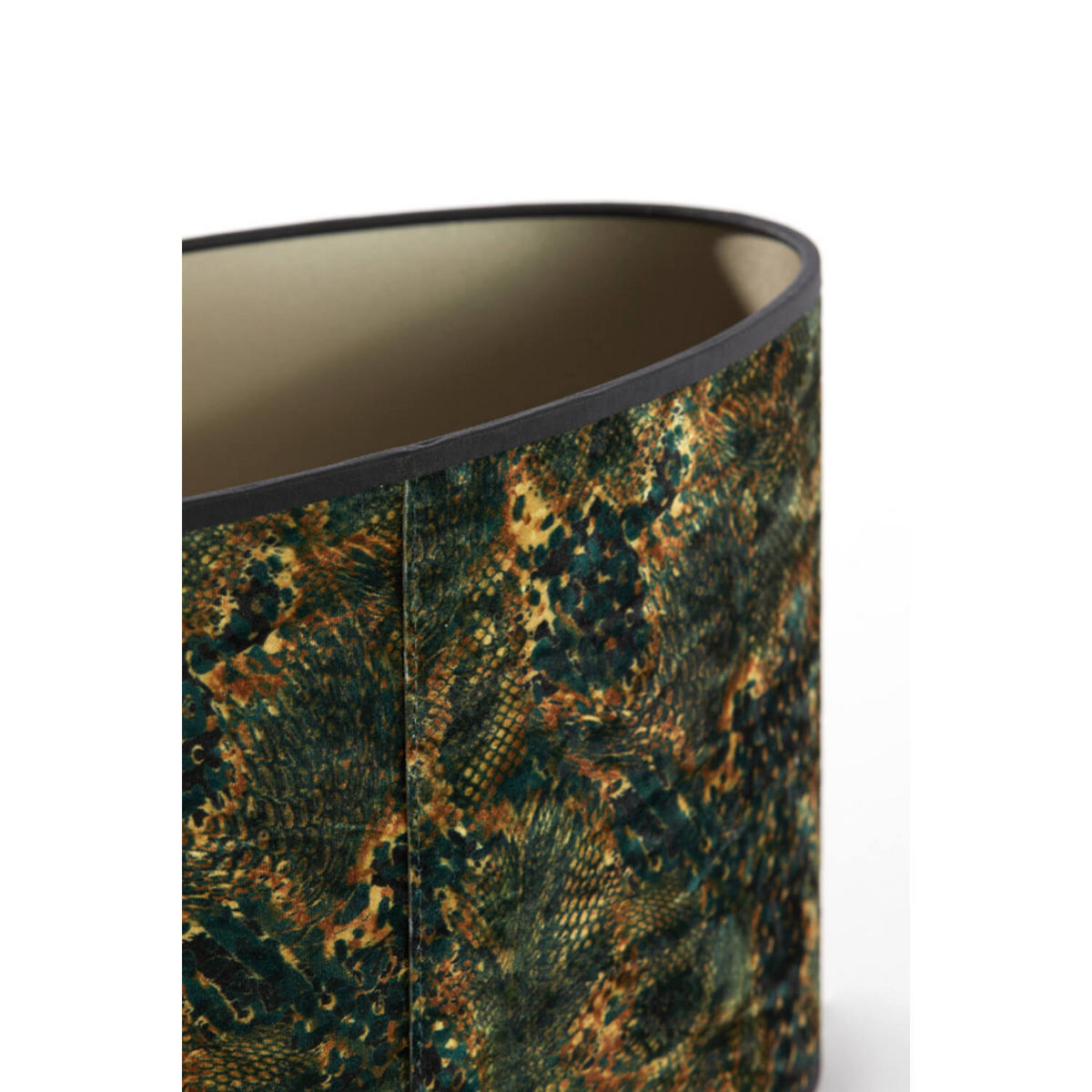 LAMPENSCHIRM KEYON 45x21x22 cm, oval, Grün - Grün, Textil (45/21/22cm) - Light & Living