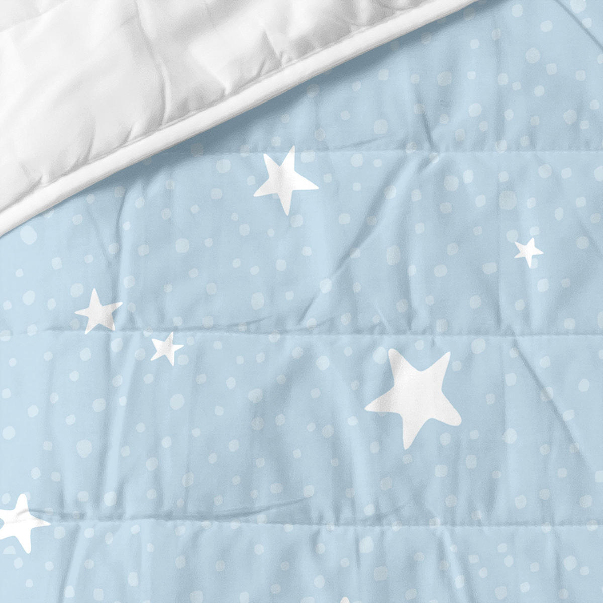 TAGESDECKE Little star Blau 200x260 cm (Bett 105) - Blau, Textil (200/260cm) - Happy Friday