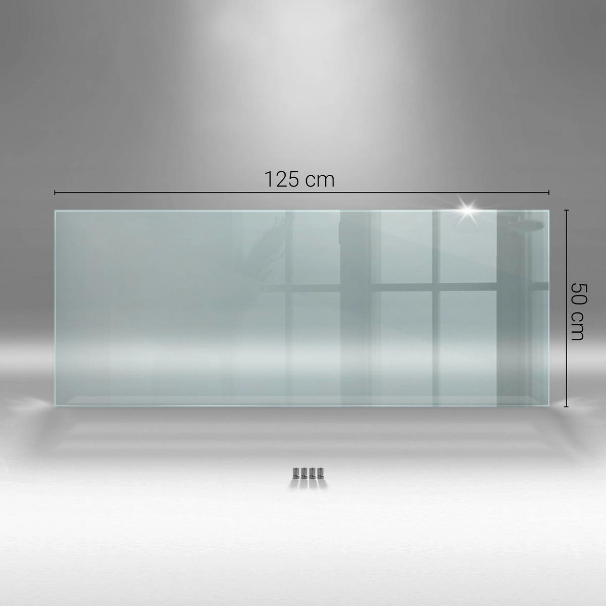 KÜCHENRÜCKWAND 125 x 50 cm Transparente Glasplatte - Transparent, Glas (125/50/0.4cm) - TULUP