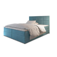 POSTEL BOXSPRING LENA 160x200 cm, s matrací a úložným prostorem, světle modrá - světle modrá, kompozitní dřevo/textil (160/200cm) - MASSENO