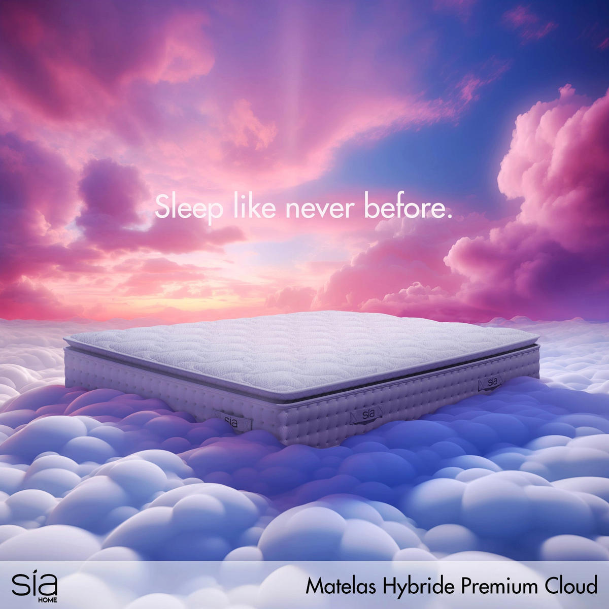 MATRATZE HYBRIDE PREMIUM CLOUD Memory-Schaum. Latex & Taschenfedern Weiß 90cm - Weiß, Textil (190/140cm) - Sia Home