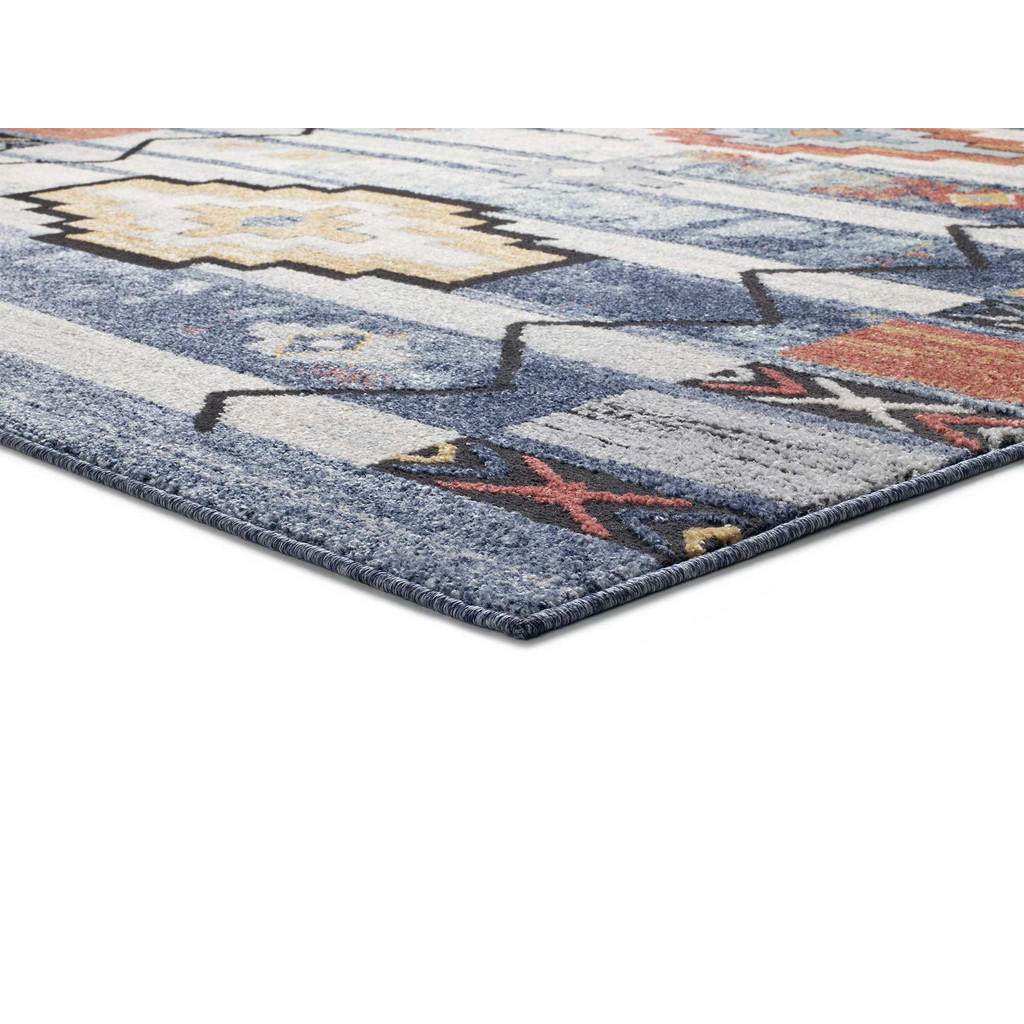 Thumbnail - Atticgo Vintage-Teppiche, Mehrfarbig, Beige, Blau, Kupfer, Textil, Grafikmuster, Rechteckig, 160x230 cm, Oeko-Tex® Stand...
