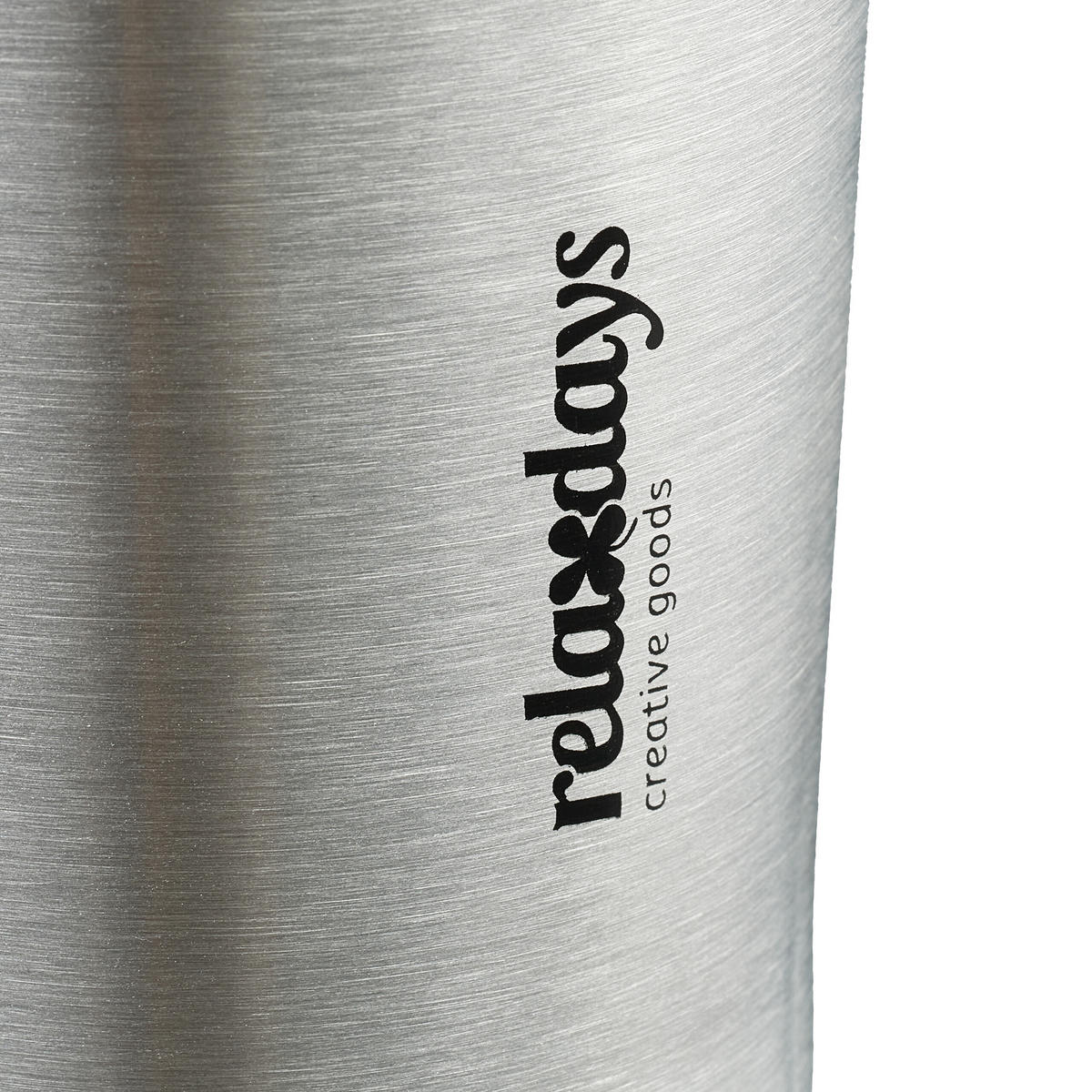 THERMOBECHER - Silberfarben, Kunststoff/Metall (0.4L) - Relaxdays