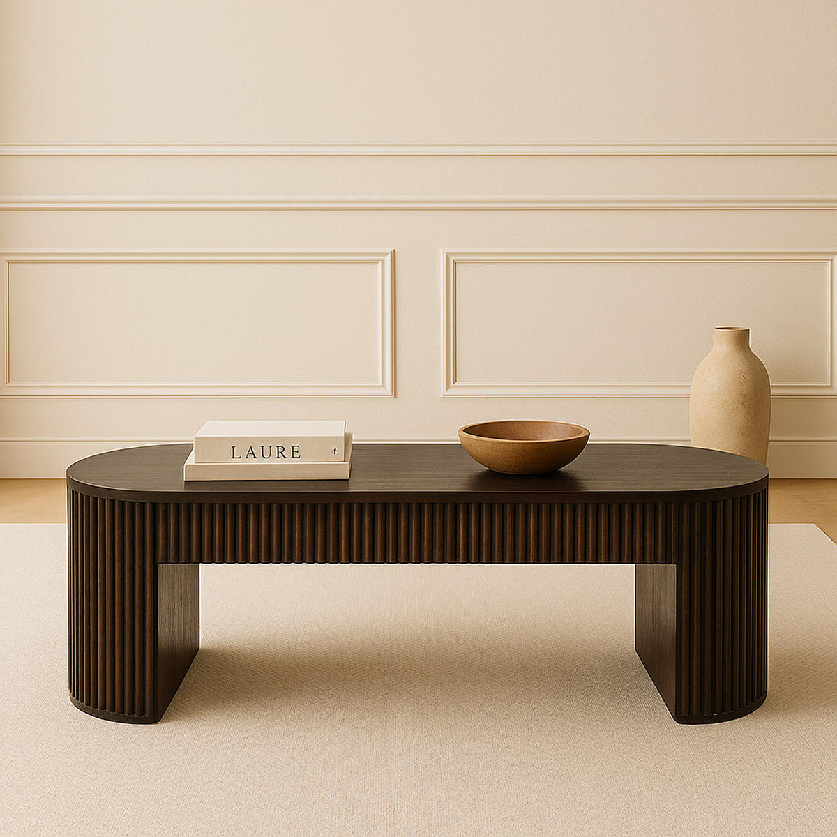 SITZBANK mit edlem Samtbezug in Mokka-Finish, dunkelbraun - Dunkelbraun, Holz (125/45/35cm) - Artisan Furniture