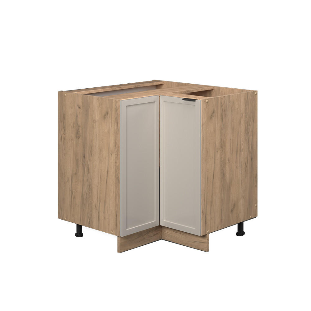 ECKUNTERSCHRANK Fame-Line GrauBeige 80.5 cm ohne AP - Greige/Eiche Wotan, Holzwerkstoff (80.5/82/51.6cm) - Vicco