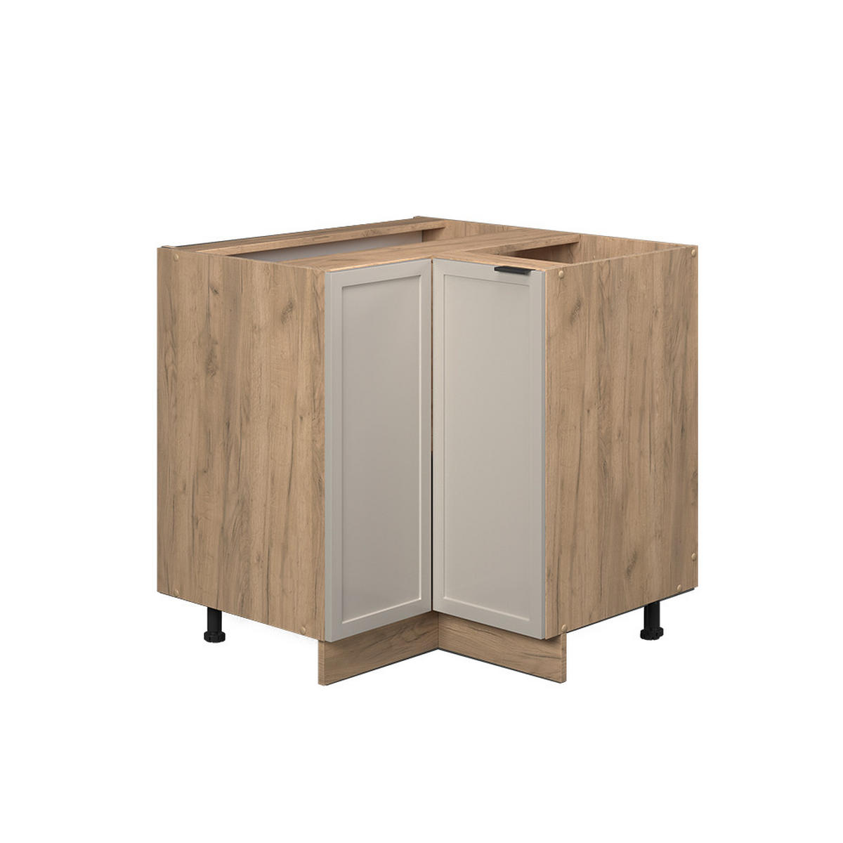 ECKUNTERSCHRANK Fame-Line GrauBeige 80.5 cm ohne AP - Honigeiche/Eiche Wotan, Holzwerkstoff (80.5/82/51.6cm) - Vicco