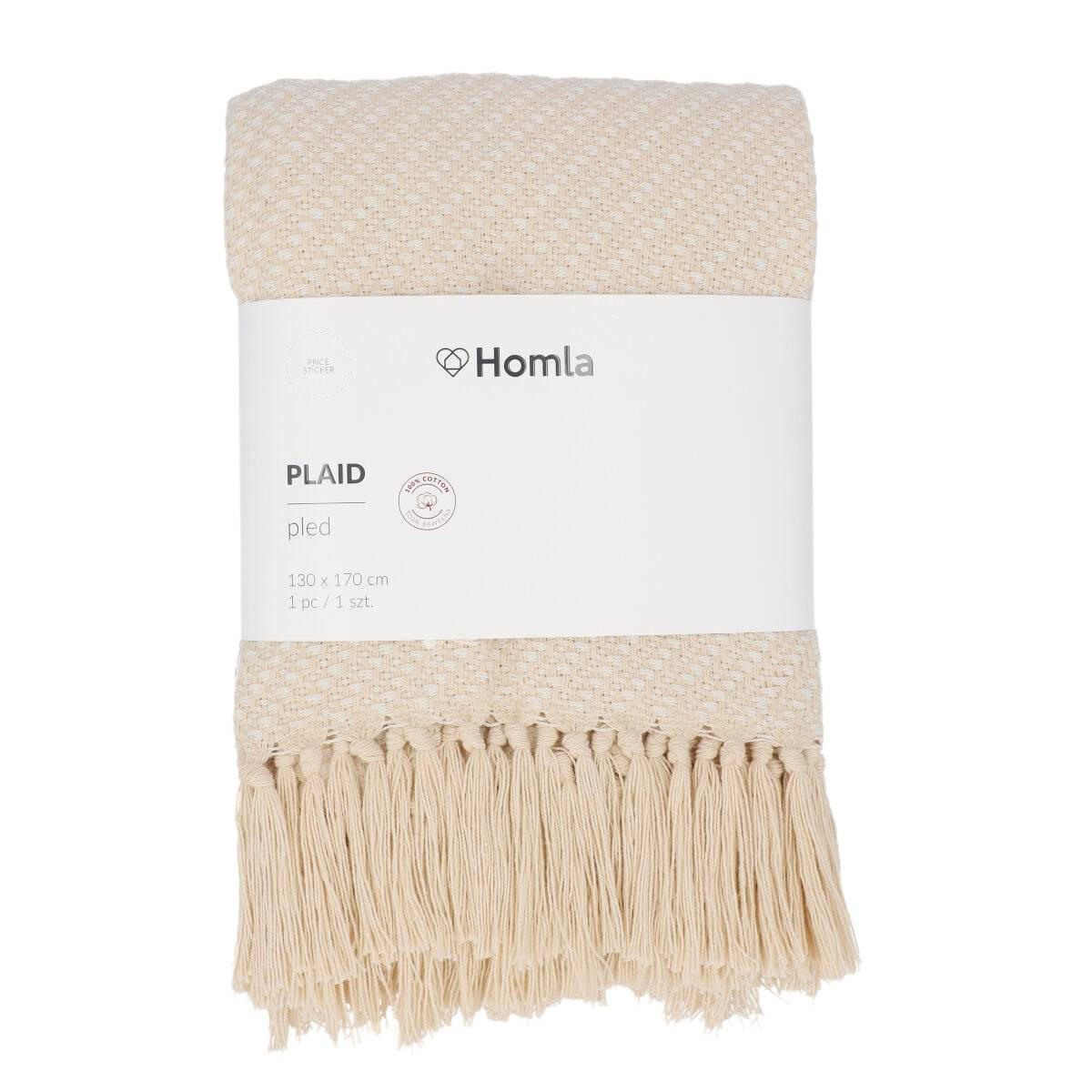 DECKE Morris ecru 130/170 cm - Ecru, Textil (130/170cm) - Homla