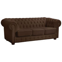 SOFA 3-Sitzer Kalea Bezug Kunstleder Buche nussbaum dunkel / braun - Braun, Kunststoff (200/76/98cm) - 58aufmkessel