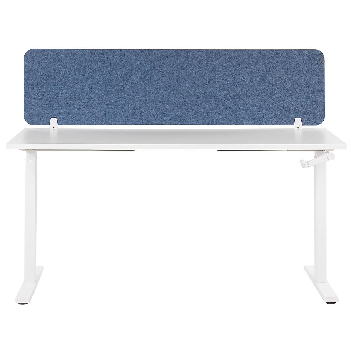SCHREIBTISCHTRENNWAND 130 x 40 cm Blau Wally - Blau, Textil (130/40/2cm) - Beliani