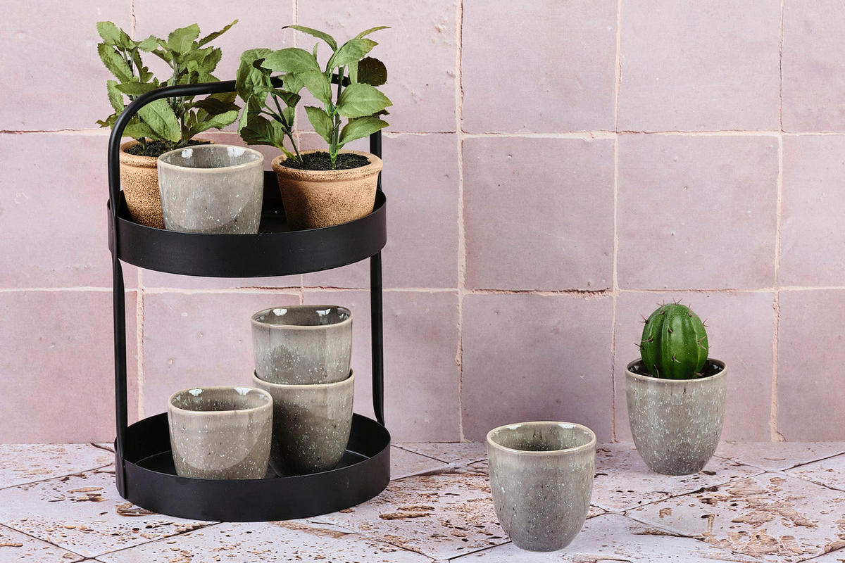 BECHER Stellar 150ml - 6er-Set - Betongrau - Grau, Keramik (0.15L) - Björn