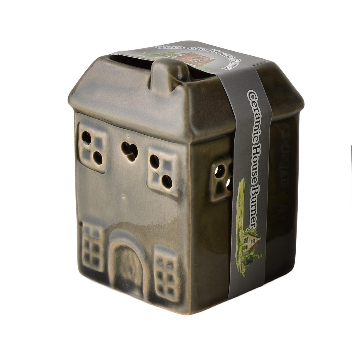 AROMALAMPA, keramika, šedá, 6,5/6,5/9,5cm - šedá, keramika (6.5/9.5/6.5cm) - Mondex