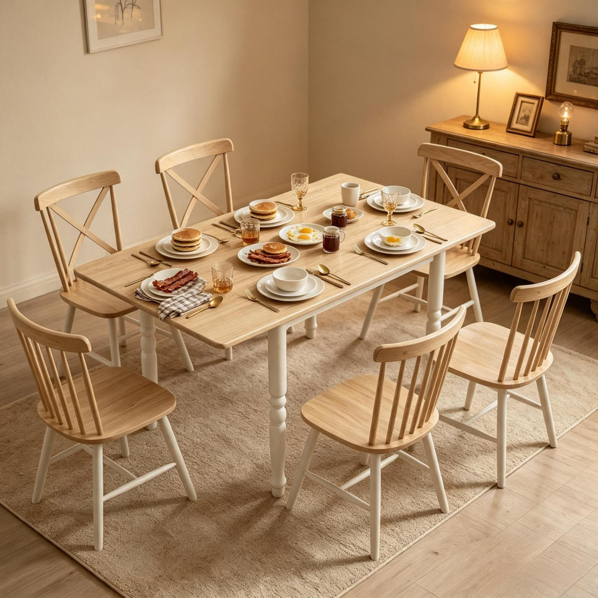 KLAPPTISCH 74-134/80/75 cm mit Stahlfüßen DE-39952 Natur - Eichefarben, Holzwerkstoff (80/134/75cm) - ComfortXL