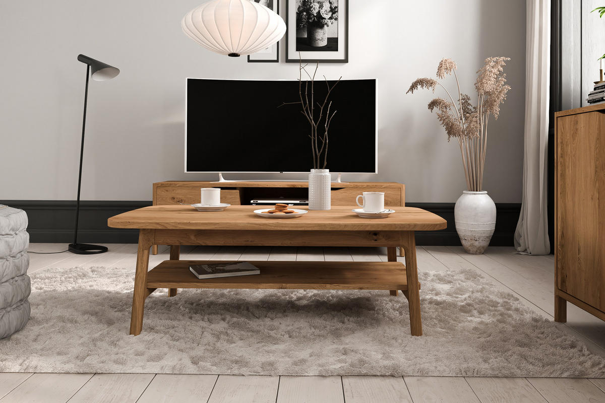 KAFFETISCH PAUL - Wildeiche, Holz (110/70/42cm) - byoak