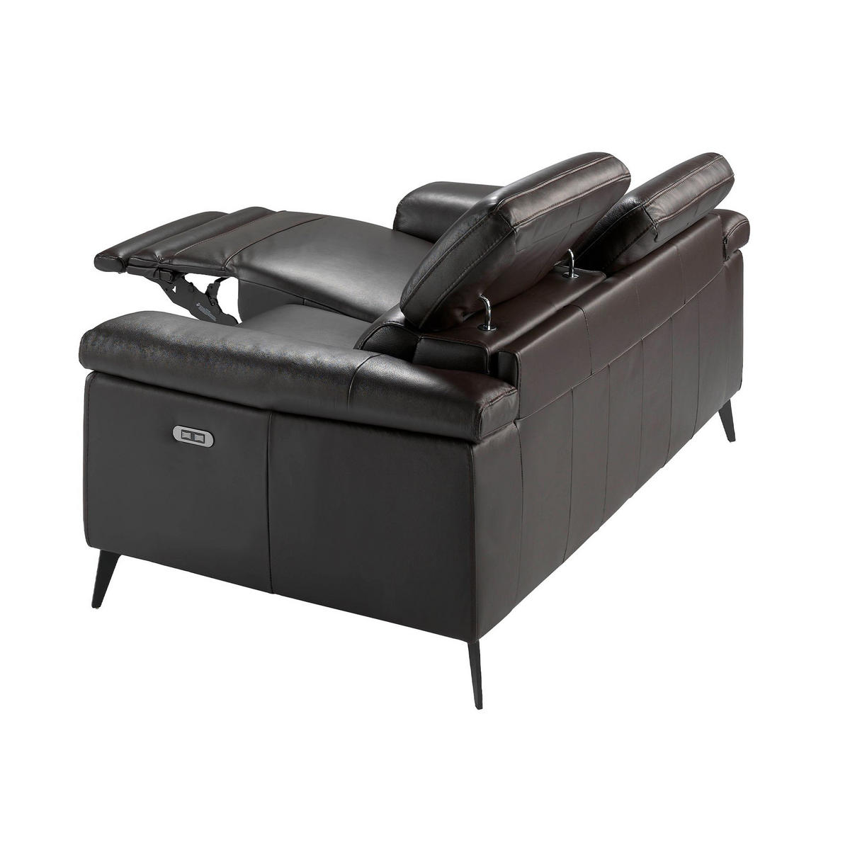 SOFA 2-Sitzer-Relaxsofa aus schokoladenbraunem Leder 170/103/99 cm - Braun, Leder (170/99/103cm) - ANGEL CERDA