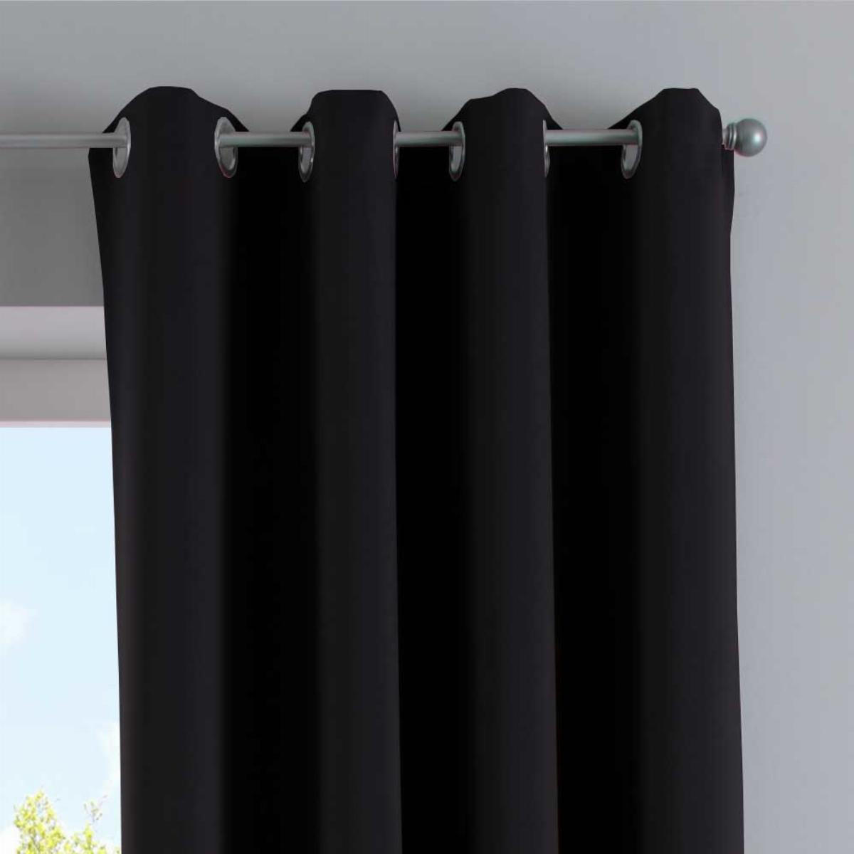 VORHANG »NEW YORK« HxB 160x140 cm Schwarz - Schwarz, Textil (140/160cm) - Gardinenbox