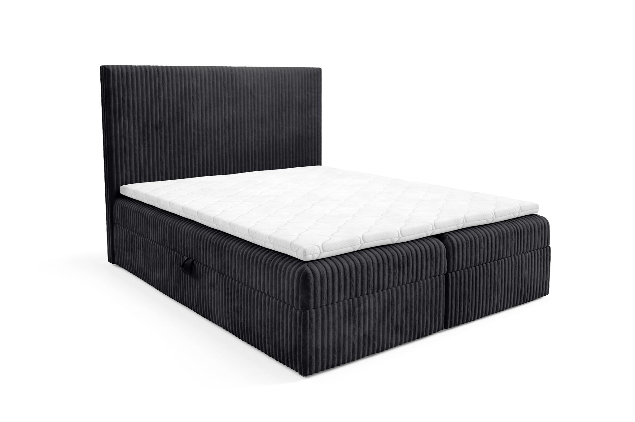 Fun Möbel Boxbett Schwarz 140x200 cm