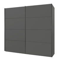 SCHWEBETÜRENSCHRANK - Graphitfarben, Holzwerkstoff (270/222/69cm) - home24