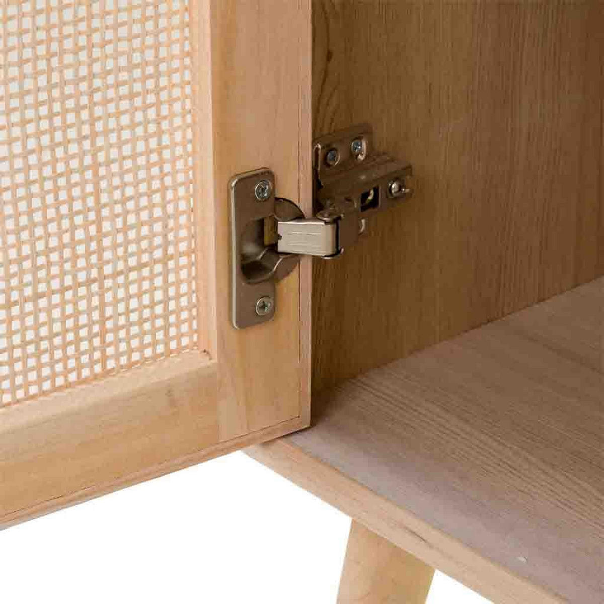 ANRICHTE aus Holz und Netz, Braun, 80x37x101 cm - Braun, Holz (80/37/101cm) - Wanderlust