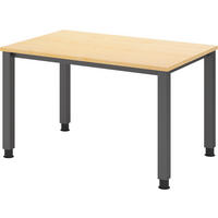 SCHREIBTISCH Serie-Q Gestell: Graphit 80/120/74 cm in Ahornfarben - Ahornfarben, Holzwerkstoff (80/120/74cm) - bümö