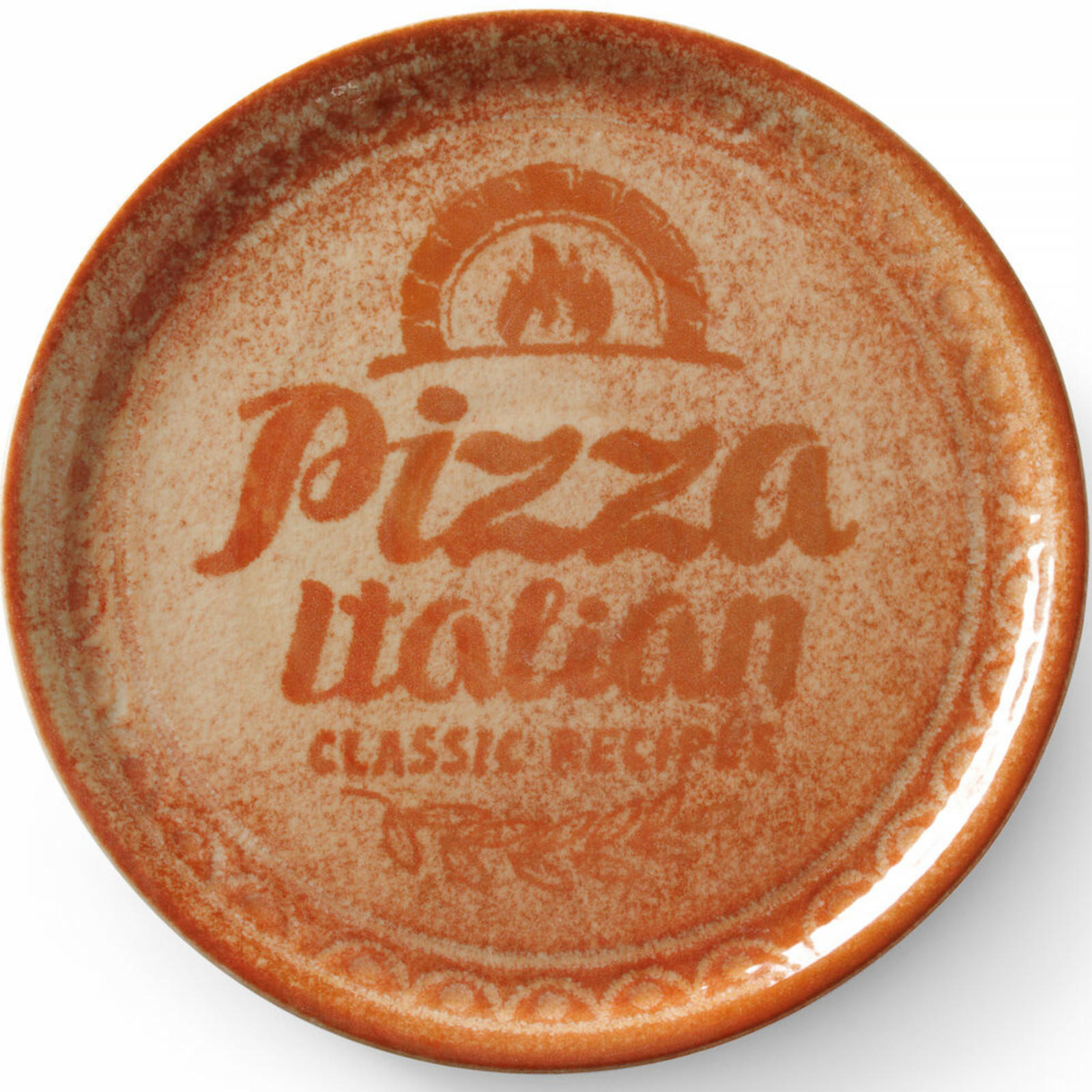 SET aus 6 ziegelroten Porzellan-Pizzaformen aus der Recipe-Kollektion, Durchmesser 33 cm. - Rot, Keramik (33/33/1.8cm) - Hendi