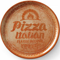 SET aus 6 ziegelroten Porzellan-Pizzaformen aus der Recipe-Kollektion, Durchmesser 33 cm. - Rot, Keramik (33/33/1.8cm) - Hendi