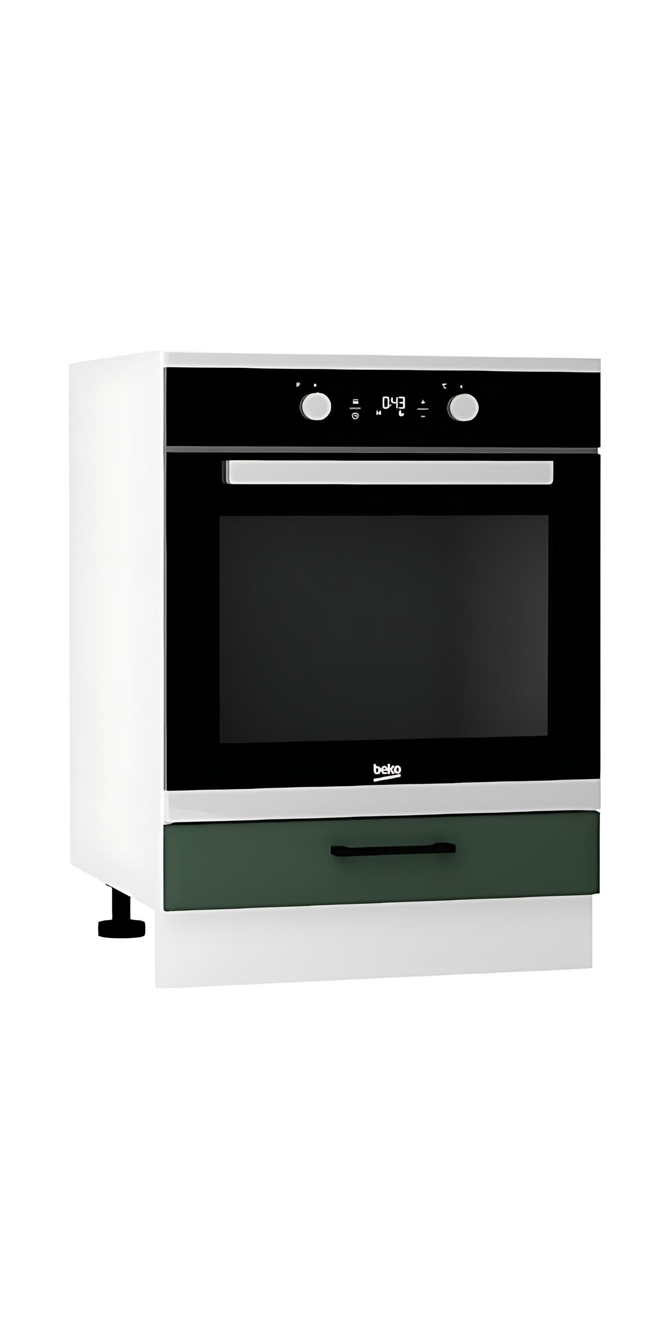 HERDUMBAUSCHRANK DK60 - Arvion - Funktionale Küchenlösung - Grün, Holz/Metall (60/82/52.4cm) - ROYAL24_MARKT