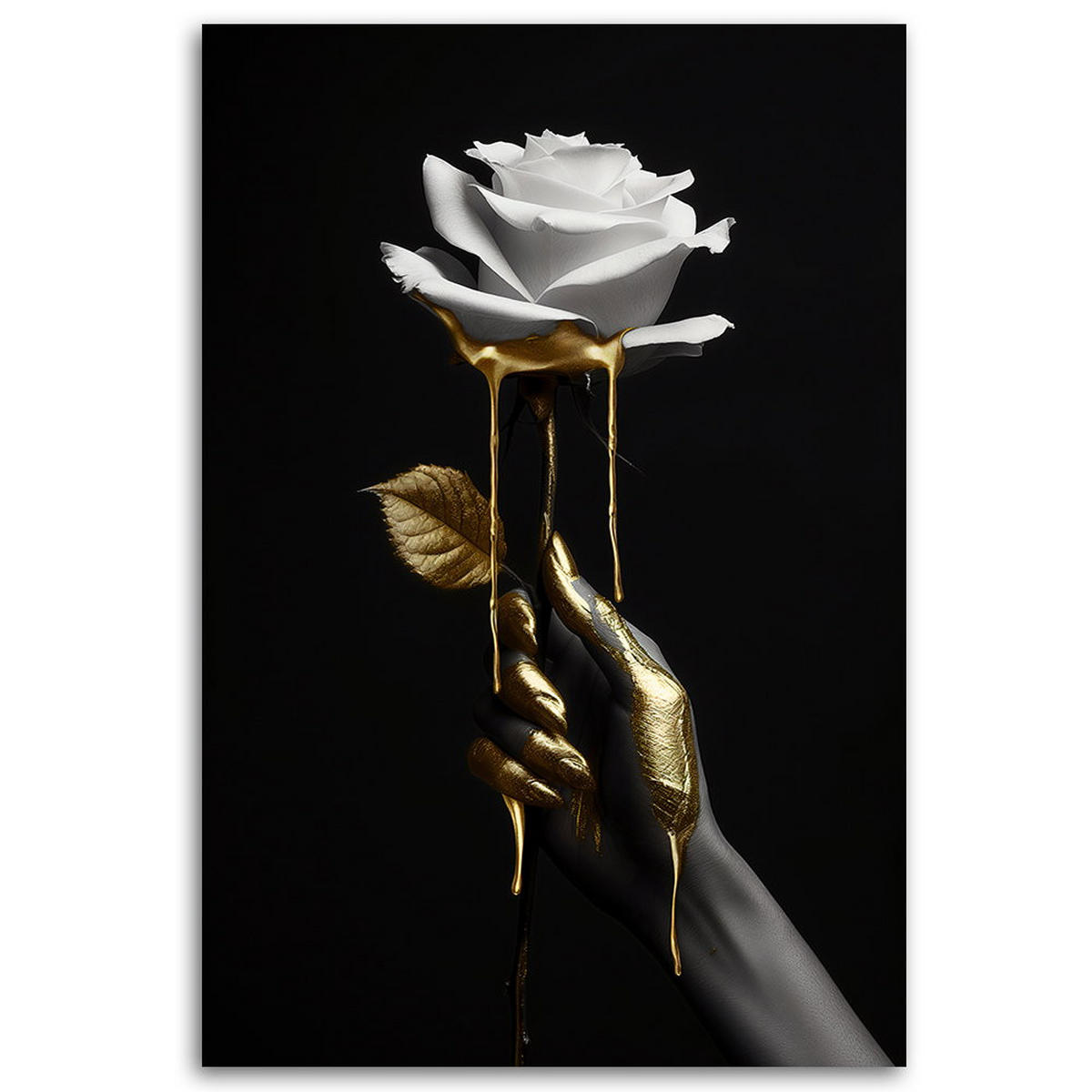 KUNSTDRUCK Schwarz 60/90 cm - Schwarz, Textil (60/90cm) - KUNSTLOFT