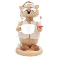 RAUCHFIGUR Hamster Nachtwandler 18 cm - Multicolor, Holz (12/18/0.1cm)