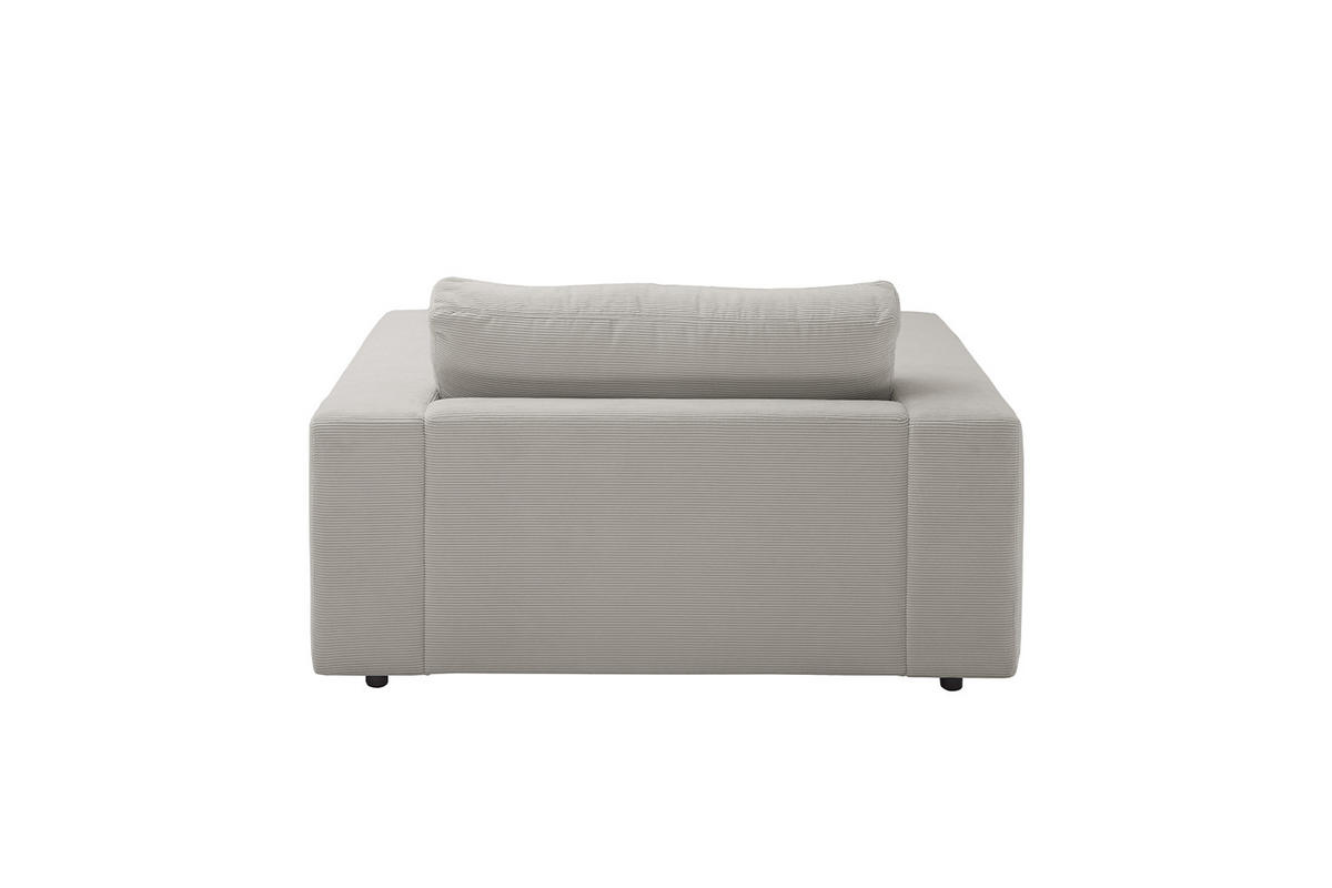 LONGSEAT MADELINE Grau Cord - Schwarz/Grau, Kunststoff/Textil (150/86/170cm) - KAWOLA