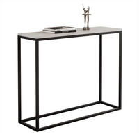 KONSOLENTISCH IRMA in 80/30/80 cm, Schwarz / Kaschmir - Kaschmir/Schwarz, Holzwerkstoff/Metall (30/80/80cm) - Idohome