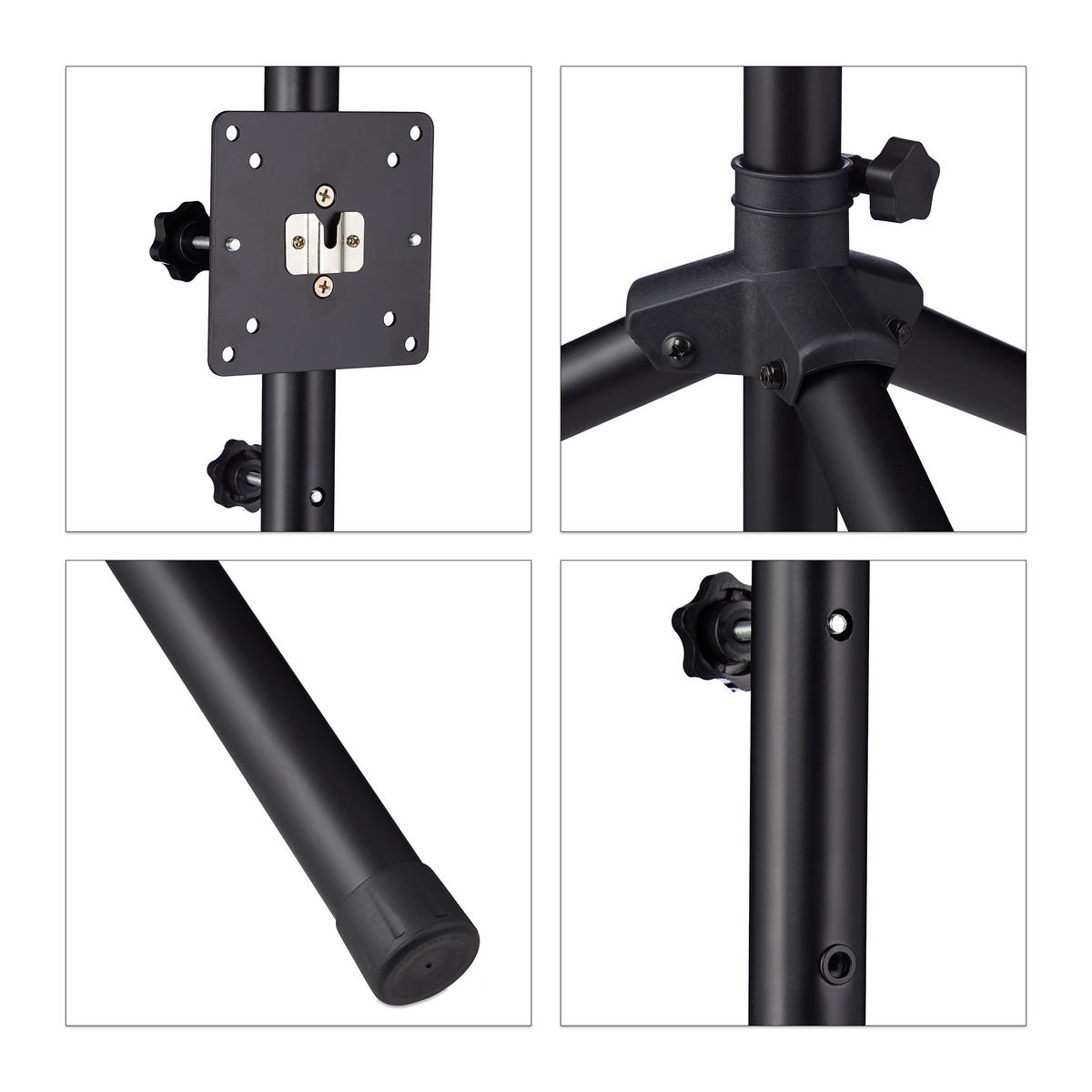 DARTSTÄNDER - Schwarz, Kunststoff/Metall (115/195/100cm) - Relaxdays