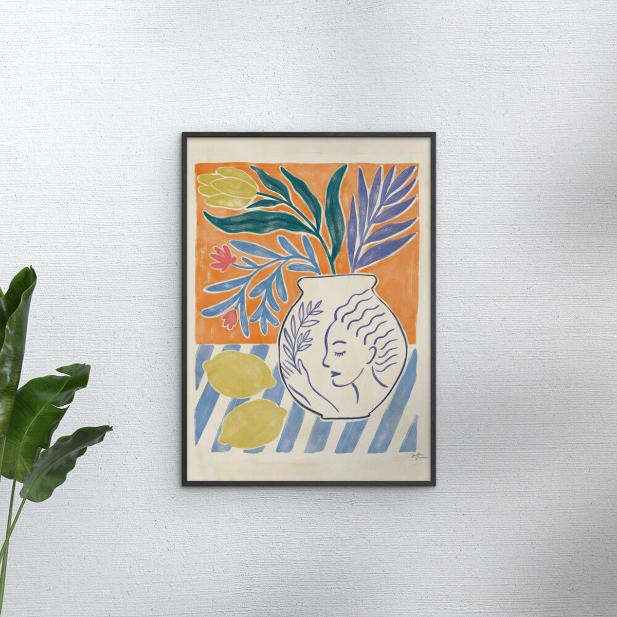 POSTER mit Rahmen Wild Apple - Cyprus IV - Multicolor/Schwarz, Holz/Papier (70/100cm) - Poster&Frame