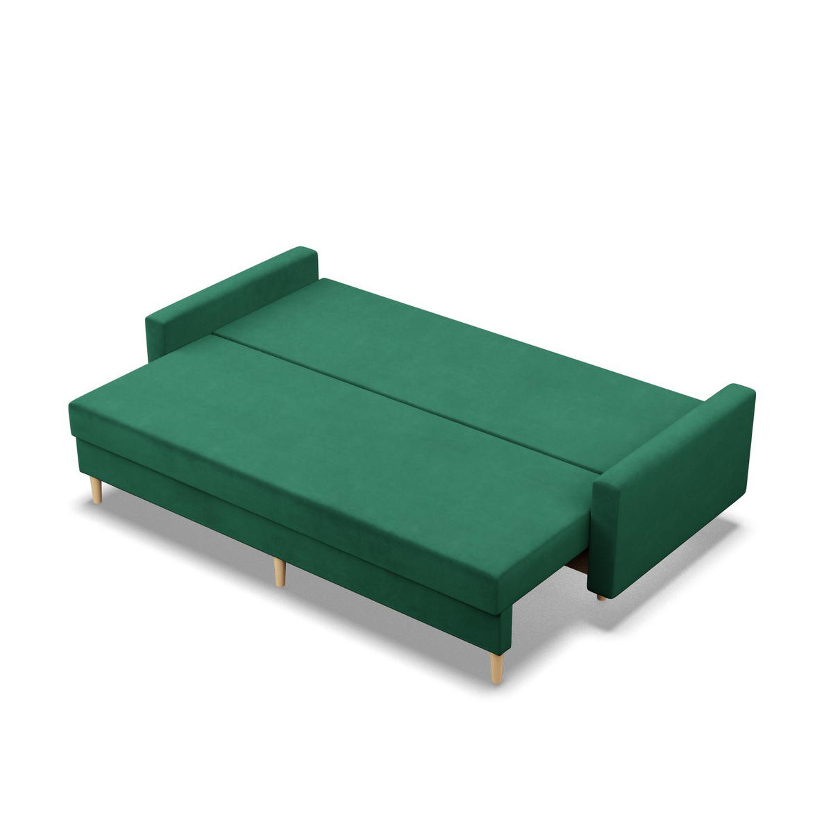 SOFA 3-SITZER MIT SCHLAFFUNKTION BLANK, Grün - Grün, Textil (212/88/92cm) - Mebligo