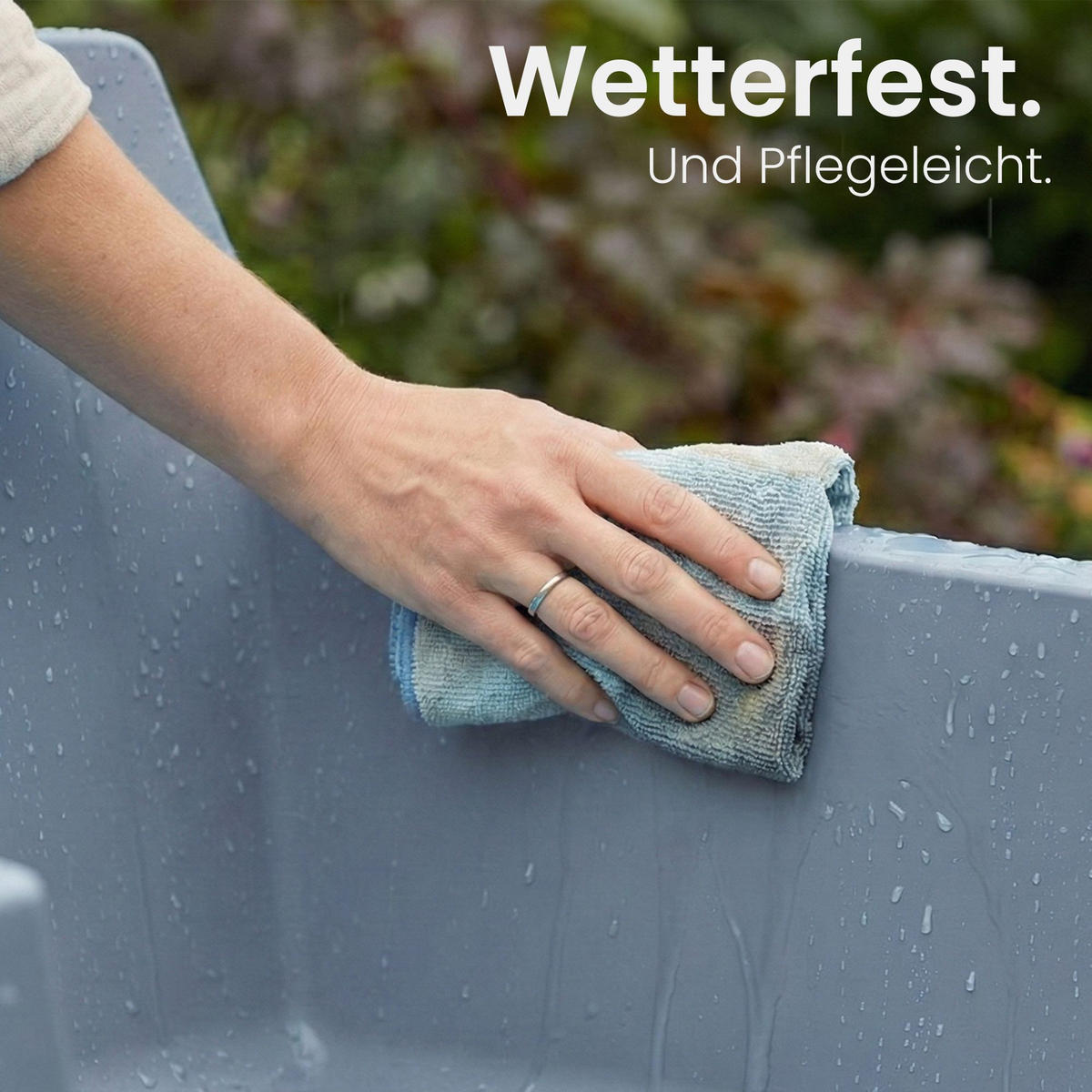GARTENSTUHL 4er Set Kunststoff Grau - Grau, Kunststoff (73/78/57cm) - CLP
