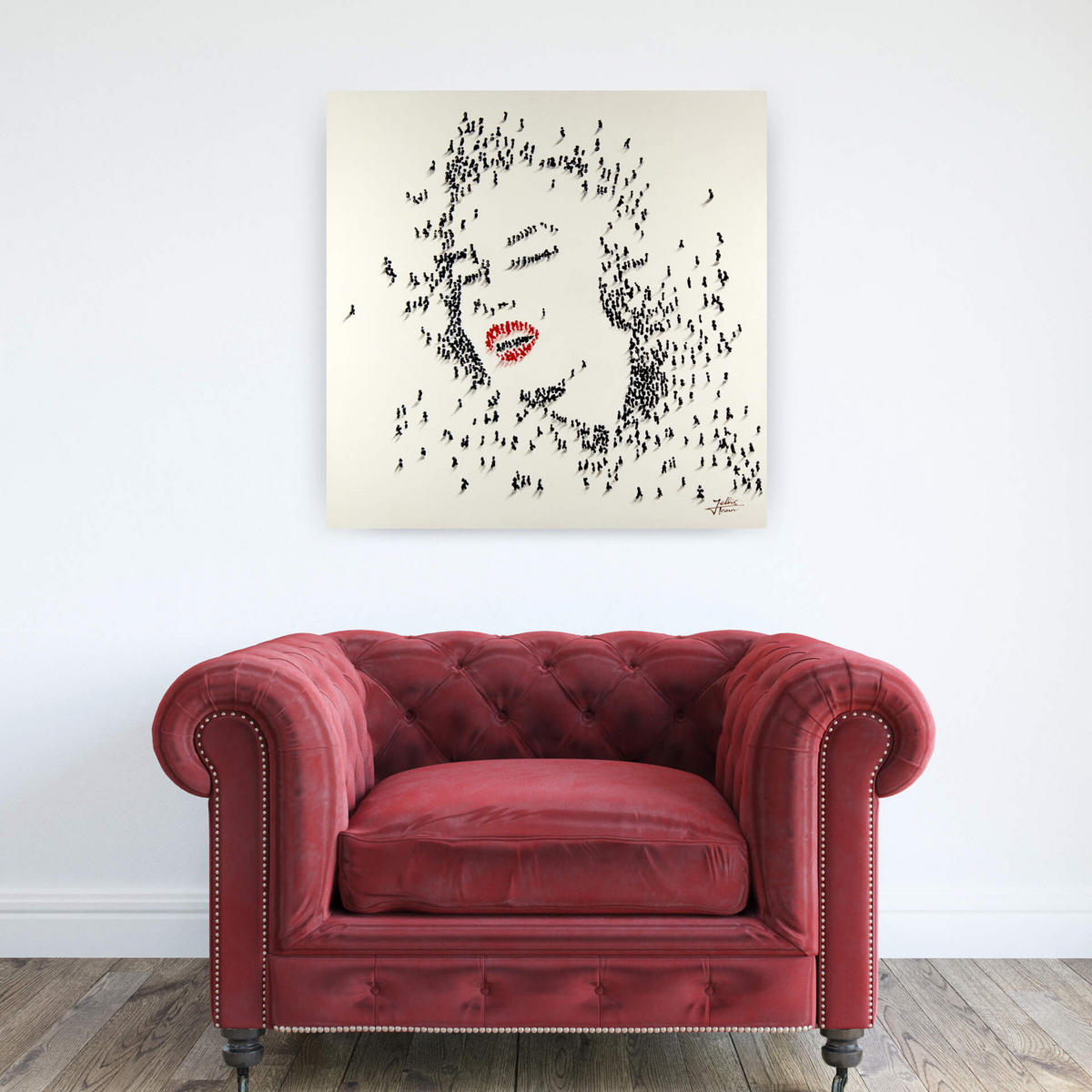ÖLGEMÄLDE 80/80 cm - Schwarz/Weiß, Holz/Textil (80/80cm) - KUNSTLOFT