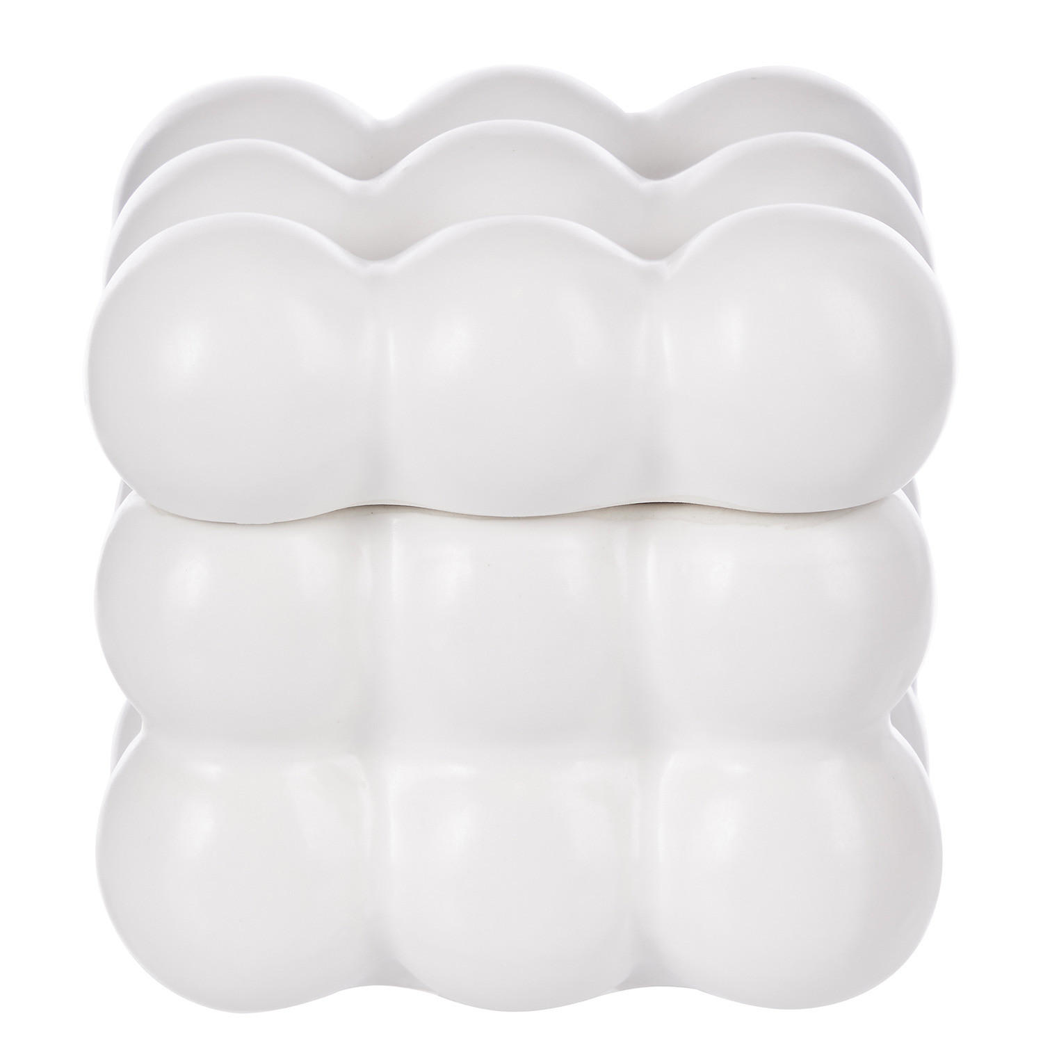 AUFBEWAHRUNGSDOSE Bubble - Weiß, Keramik (9/9/9cm) - Butlers